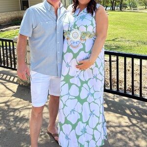 Floral Dress Green/White